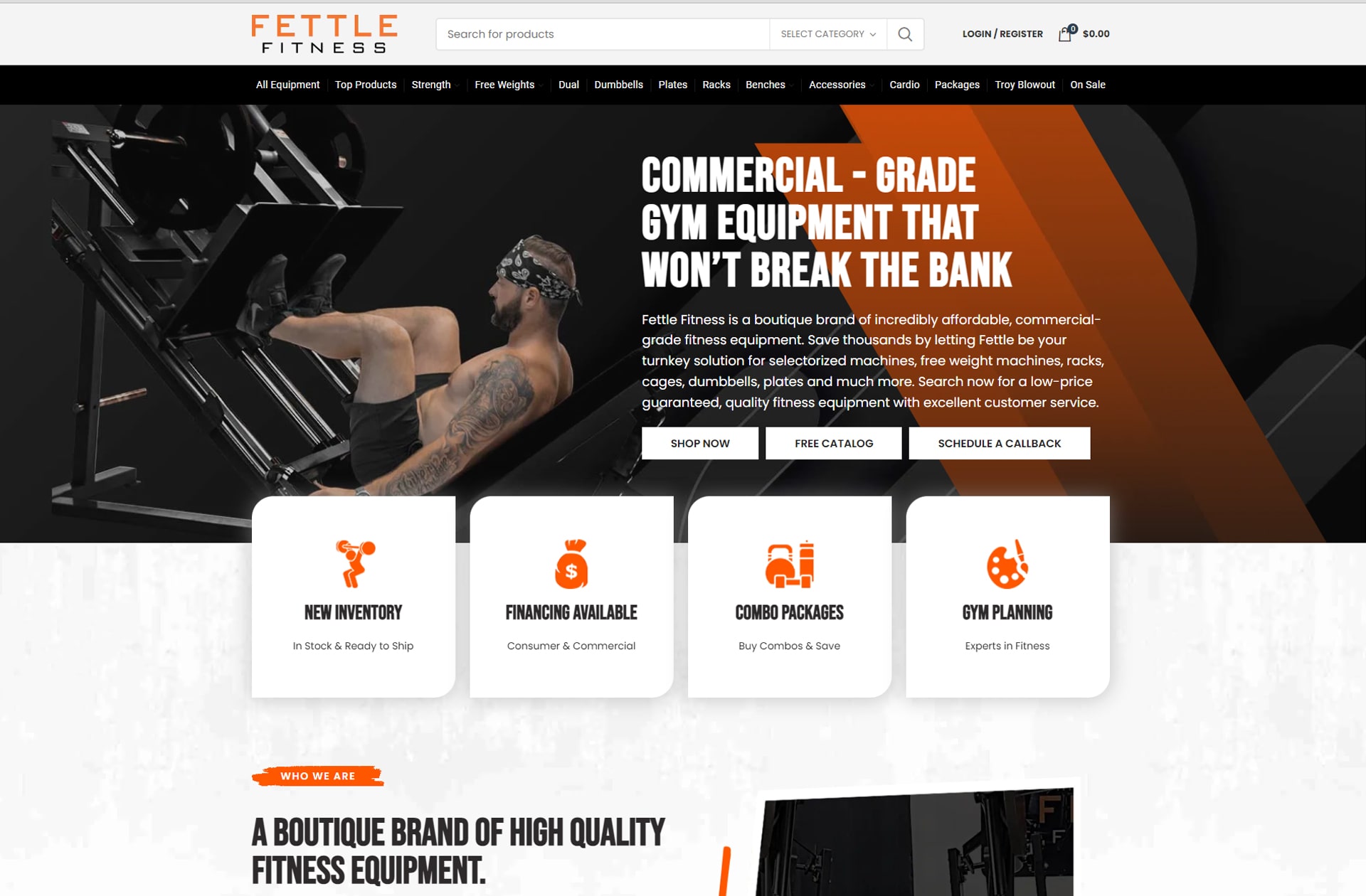 A boutique brand of high-quality fitness equipment.